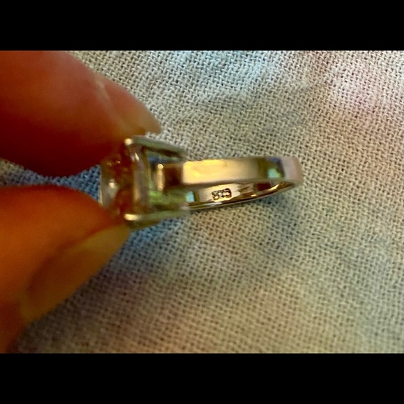 Princess cut qvc Diamonique sterling silver ring - Picture 5 of 5